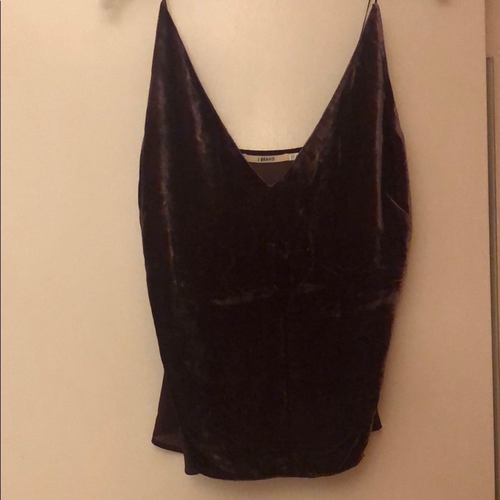 Dark Red/Maroon Velvet JBrand Cami